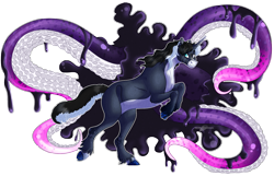 Size: 1367x882 | Tagged: safe, artist:bijutsuyoukai, imported from derpibooru, oc, oc only, oc:squishy, pony, unicorn, male, simple background, solo, stallion, tentacles, transparent background