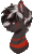 Size: 474x758 | Tagged: safe, artist:maximpy, artist:popcornhorns, imported from derpibooru, oc, oc:loki, dracony, hybrid, animated, blinking, bust, gif, portrait, simple background, solo, transparent background