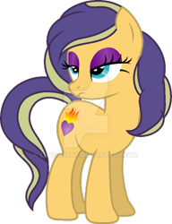 Size: 600x781 | Tagged: safe, artist:lilygarent, imported from derpibooru, oc, oc only, oc:love flames, earth pony, pony, base used, eyeshadow, female, makeup, mare, simple background, solo, transparent background, watermark