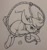 Size: 605x644 | Tagged: safe, artist:nekotigerfire, imported from derpibooru, part of a set, arizona cow, cow, them's fightin' herds, arizona (tfh), bandana, cloven hooves, community related, female, jumping, lasso, monochrome, rope, simple background, solo, traditional art, white background