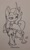 Size: 421x705 | Tagged: safe, artist:nekotigerfire, imported from derpibooru, part of a set, oleander, classical unicorn, unicorn, them's fightin' herds, book, cloak, clothes, cloven hooves, community related, female, hoof hold, leonine tail, monochrome, oleander (tfh), solo, standing, traditional art, unicornomicon, unshorn fetlocks