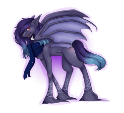 Size: 2440x2236 | Tagged: safe, artist:lastaimin, imported from derpibooru, oc, oc only, bat pony, pony, clothes, high res, scarf, simple background, solo, tongue out, transparent background, unshorn fetlocks