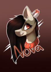 Size: 400x562 | Tagged: safe, artist:umiimou, imported from derpibooru, oc, oc only, oc:nova, pony, bust, female, mare, portrait, solo