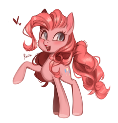 Size: 1496x1550 | Tagged: safe, artist:reiishn, imported from derpibooru, pinkie pie, earth pony, pony, cute, diapinkes, female, lipstick, mare, open mouth, painting, solo