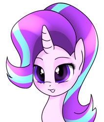 Size: 709x832 | Tagged: safe, artist:fotasy, imported from derpibooru, starlight glimmer, pony, unicorn, eyelashes, female, horn, mare, simple background, smiling, solo, white background