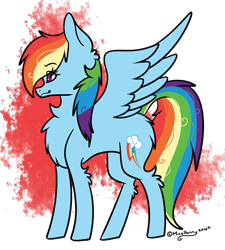 Size: 1213x1347 | Tagged: safe, artist:lceiandic, imported from derpibooru, rainbow dash, chest fluff, female, simple background, solo, transparent background