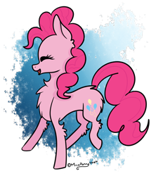 Size: 1252x1409 | Tagged: safe, artist:lceiandic, imported from derpibooru, pinkie pie, chest fluff, eyes closed, female, flffy, fluffy, happy, simple background, solo, transparent background