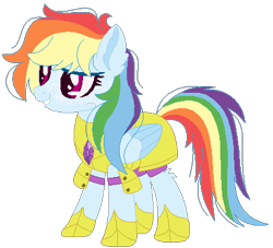 Size: 424x385 | Tagged: safe, artist:bezziie, imported from derpibooru, rainbow dash, pegasus, pony, alternate design, alternate universe, armor, female, simple background, solo, transparent background