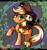 Size: 2800x3000 | Tagged: safe, artist:aloubell, imported from derpibooru, applejack, human, chibi, hat, pony ride, raised hoof, riding a pony