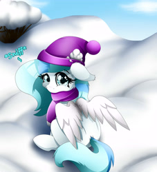 Size: 5000x5500 | Tagged: safe, artist:colarix, imported from derpibooru, oc, oc only, oc:colarix, absurd resolution, ask, clothes, hat, scarf, snow, snowball, solo, tumblr