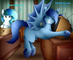 Size: 2700x2200 | Tagged: safe, artist:colarix, imported from derpibooru, oc, oc only, oc:colarix, oc:johan, bat pony, ask, hotel, hug, television, tumblr