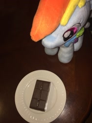 Size: 2448x3264 | Tagged: safe, imported from derpibooru, rainbow dash, 4de, d ration, food, irl, photo, plate, plushie, world war ii