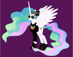 Size: 523x405 | Tagged: safe, artist:orochismith, imported from derpibooru, princess celestia, boneless pizza, clothes, clout, clout goggles, dank memes, ethereal mane, female, gucci gucci, hoodie, hype beast, i am the hype, meme, pirate black, princess flextia, sideburns, ski goggles, solo, supreme, yeezy