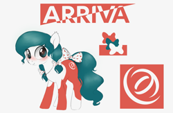 Size: 2649x1725 | Tagged: safe, artist:pucksterv, imported from derpibooru, oc, oc only, oc:arriva, earth pony, pony, bow, female, mare, reference sheet, simple background, solo, white background