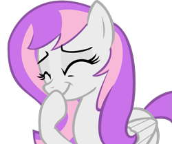 Size: 977x818 | Tagged: safe, imported from derpibooru, oc, oc only, oc:amethyst lullaby, pegasus, pony, base used, laughing, simple background, solo, transparent background