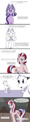 Size: 1200x4735 | Tagged: safe, artist:jase1505, imported from derpibooru, starlight glimmer, oc, oc:astrid quartz, oc:cherry quartz, pony, unicorn, comic:spiraling together, alternate hairstyle, alternate universe, comic, sunjackspiral