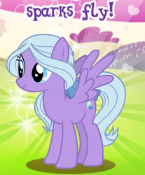 Size: 288x348 | Tagged: safe, imported from derpibooru, fond feather, pegasus, pony, bow, cropped, cutie mark, female, gameloft, glow, glowing, hair bow, meme, solo, text, wow! glimmer