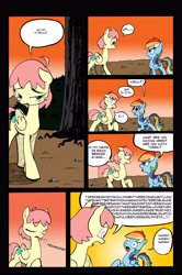 Size: 3296x4952 | Tagged: safe, artist:leon-z, imported from derpibooru, rainbow dash, oc, oc:rain breeze, pegasus, pony, comic:returns endings & beginnings, comic, tree