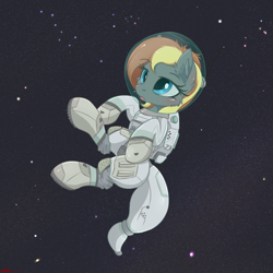 Size: 2500x2500 | Tagged: safe, artist:orang111, imported from derpibooru, oc, oc only, pony, astronaut, big dipper, chill, galaxy, polaris, solo, space, spacesuit, stars