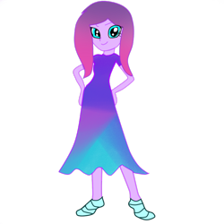 Size: 1024x1024 | Tagged: safe, artist:wonderschwifty, derpibooru exclusive, imported from derpibooru, oc, oc only, oc:wonder sparkle, equestria girls, .svg available, clothes, dress, eqg promo pose set, equestria girls-ified, simple background, smiling, solo, svg, transparent background, vector