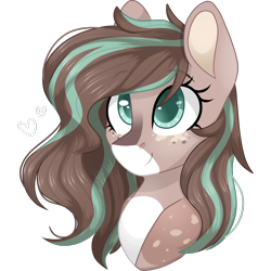 Size: 2048x2048 | Tagged: safe, artist:cinnamontee, imported from derpibooru, oc, oc only, oc:mint, earth pony, pony, bust, female, high res, mare, portrait, simple background, solo, transparent background