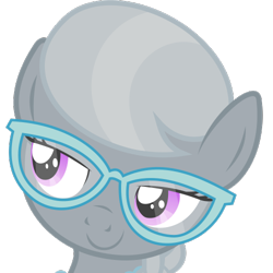 Size: 500x500 | Tagged: safe, artist:the smiling pony, imported from derpibooru, silver spoon, earth pony, pony, derpibooru, .svg available, derpibooru badge, female, lidded eyes, meta, simple background, smiling, smug, solo, svg, transparent background, vector