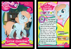 Size: 3021x2077 | Tagged: safe, artist:thecreativeenigma, imported from derpibooru, oc, oc only, oc:cotton clockchime, earth pony, pony, glasses, high res, male, solo, stallion, trading card