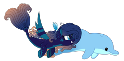 Size: 3453x1697 | Tagged: safe, artist:xxmelody-scribblexx, imported from derpibooru, oc, oc only, oc:moonrise stars, dolphin, seapony (g4), female, simple background, solo, species swap, transparent background