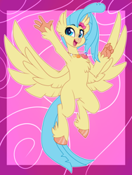 Size: 3000x4000 | Tagged: safe, artist:annakitsun3, imported from derpibooru, princess skystar, classical hippogriff, hippogriff, my little pony: the movie, armpits, cute, female, jewelry, necklace, skyabetes, smiling, solo