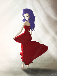 Size: 3000x4000 | Tagged: safe, artist:maneingreen, imported from derpibooru, rarity, human, equestria girls, clothes, dancing, dress, humanized