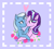Size: 1219x1092 | Tagged: safe, artist:snovit321, imported from derpibooru, starlight glimmer, trixie, boop, chest fluff, crossed horns, curved horn, female, flower, heart, horn, horns are touching, lesbian, looking at each other, noseboop, shipping, startrix