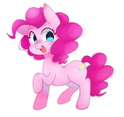 Size: 1500x1414 | Tagged: safe, artist:koto, imported from derpibooru, pinkie pie, earth pony, pony, cute, diapinkes, female, mare, open mouth, simple background, solo, white background