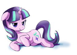 Size: 700x500 | Tagged: safe, artist:yosixi, imported from derpibooru, starlight glimmer, pony, female, simple background, solo, white background