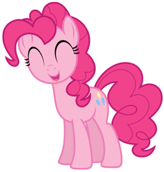 Size: 6095x6402 | Tagged: safe, artist:estories, imported from derpibooru, pinkie pie, earth pony, pony, ^^, absurd resolution, cute, diapinkes, eyes closed, female, happy, simple background, solo, transparent background, vector