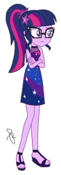 Size: 722x2048 | Tagged: safe, artist:ilaria122, edit, edited screencap, imported from derpibooru, screencap, sci-twi, twilight sparkle, equestria girls, equestria girls series, spring breakdown, spoiler:eqg series (season 2), clothes, female, geode of telekinesis, glasses, legs, magical geodes, not a vector, ponytail, resort, sandals, simple background, solo, transparent background