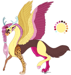 Size: 1003x1053 | Tagged: safe, artist:bijutsuyoukai, imported from derpibooru, oc, oc only, oc:cygnet, draconequus, hybrid, antlers, draconequus oc, interspecies offspring, offspring, parent:discord, parent:fluttershy, parents:discoshy, simple background, solo, transparent background