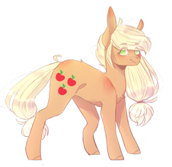 Size: 900x879 | Tagged: safe, artist:riressa, imported from derpibooru, applejack, earth pony, pony, female, freckles, mare, missing accessory, simple background, smiling, solo, transparent background