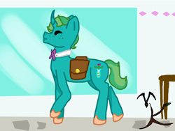 Size: 1280x960 | Tagged: safe, artist:valravnknight, imported from derpibooru, oc, oc only, oc:star thistle, pony, unicorn, canterlot, saddle bag, solo