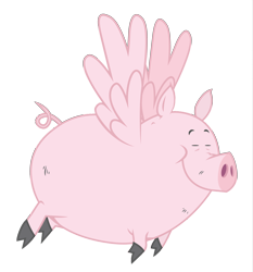 Size: 3000x3224 | Tagged: safe, artist:korikian, imported from derpibooru, flying pig, pig, the return of harmony, animal, cloven hooves, flying, simple background, solo, spread wings, transparent background, vector, wings