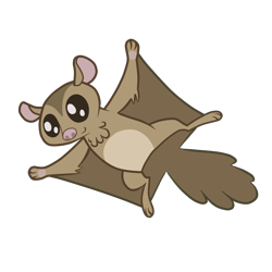 Size: 3000x3000 | Tagged: safe, artist:sitnich, imported from derpibooru, flying squirrel, squirrel, may the best pet win, ambiguous gender, animal, gliding, simple background, solo, squirrely, transparent background