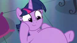 Size: 1020x575 | Tagged: safe, artist:jamesawilliams1996, edit, edited screencap, imported from derpibooru, screencap, twilight sparkle, a health of information, belly, big belly, fat, fat edit, twilard sparkle