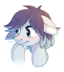 Size: 1525x1731 | Tagged: safe, artist:fensu-san, imported from derpibooru, oc, oc only, pony, bust, portrait, simple background, solo, white background
