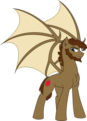 Size: 3000x4145 | Tagged: safe, artist:up1ter, imported from derpibooru, oc, oc only, oc:lunette, bat pony, pony, bat pony oc, beard, facial hair, male, rule 63, simple background, solo, stallion, transparent background