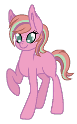 Size: 317x512 | Tagged: safe, artist:otakuchicky1, imported from derpibooru, oc, oc only, earth pony, pony, base used, blank flank, female, freckles, mare, offspring, parent:big macintosh, parent:starlight glimmer, parents:glimmermac, raised hoof, simple background, solo, transparent background