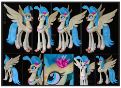 Size: 3603x2620 | Tagged: safe, artist:nazegoreng, imported from derpibooru, princess skystar, classical hippogriff, hippogriff, my little pony: the movie, happy, high res, irl, photo, plushie, seashell necklace, solo, spread wings, wings