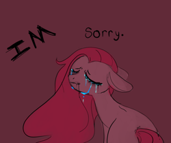 Size: 800x664 | Tagged: safe, artist:cheerishyourlife, imported from derpibooru, pinkie pie, earth pony, pony, crying, pinkamena diane pie, sad, simple background, sorry