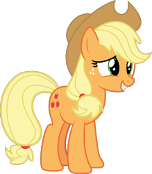 Size: 4288x4898 | Tagged: safe, artist:sinkbon, imported from derpibooru, applejack, earth pony, pony, absurd resolution, episode needed, female, simple background, solo, transparent background, vector