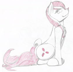 Size: 2102x2050 | Tagged: safe, artist:rejectedmidget, imported from derpibooru, oc, oc only, oc:ruby jewel, pony, solo, traditional art