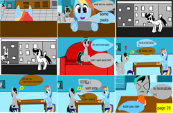 Size: 3872x2532 | Tagged: safe, artist:mellowbomb, imported from derpibooru, rainbow dash, oc, oc:closingrain, oc:doctor dextor wise, comic:calamity fateful, 1000 hours in ms paint, comic, dialogue