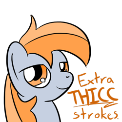 Size: 1280x1280 | Tagged: safe, artist:phat_guy, derpibooru exclusive, imported from derpibooru, oc, oc only, oc:darkest hour, earth pony, pony, bust, caption, english, extra thicc, female, looking at you, mare, portrait, simple background, smiling, solo, thick, transparent background